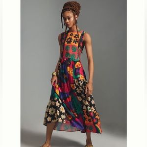 Anthropologie Farm rio sleeveless patchwork maxi dress